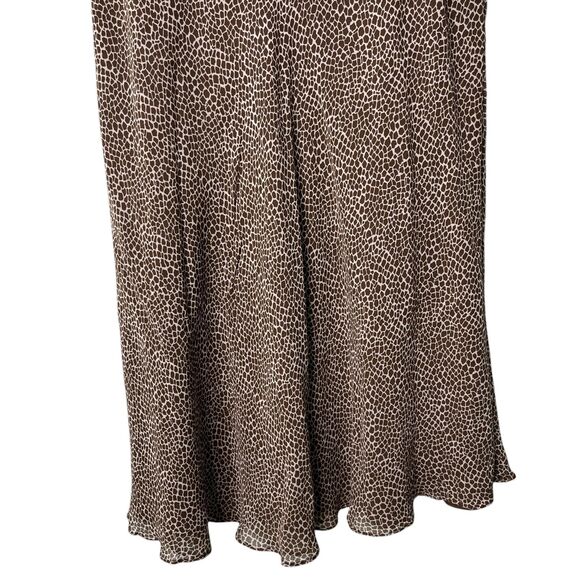 Talbots Pure Silk Giraffe Print Two Piece Skirt Set Sz 12 Career Office Chic - Picture 11 of 15